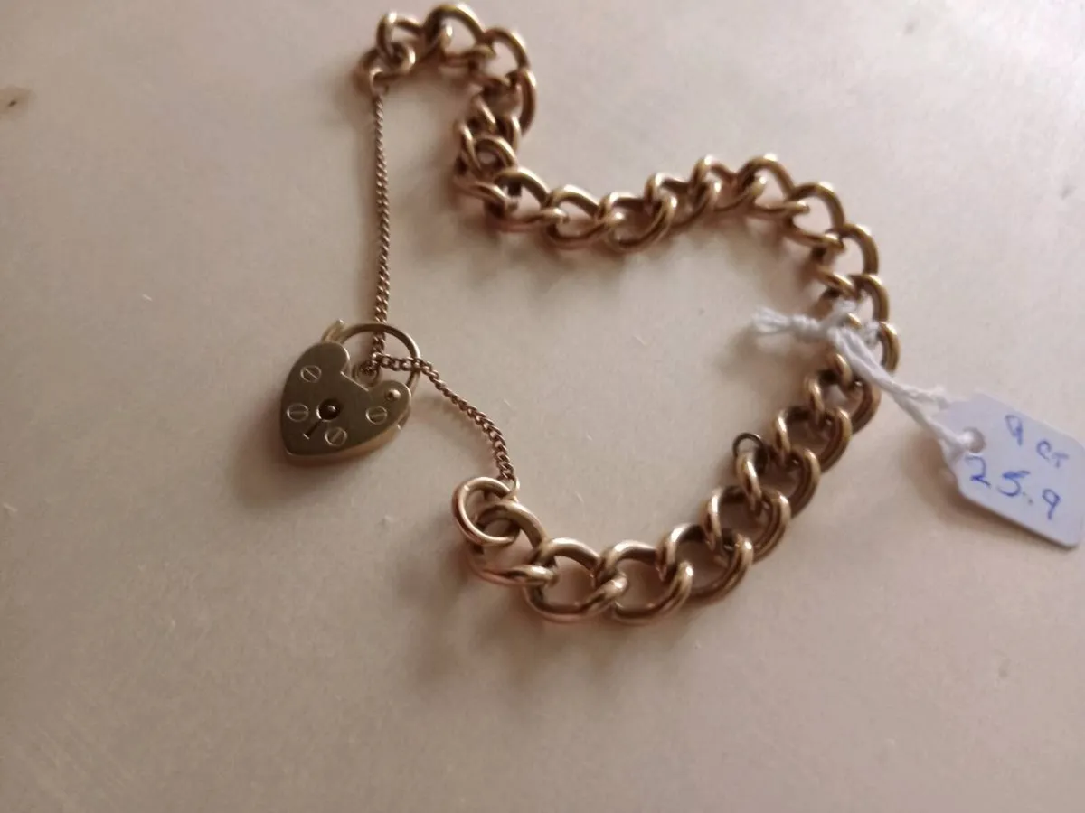 9ct gold curb bracelet 25.9gr - Image 2