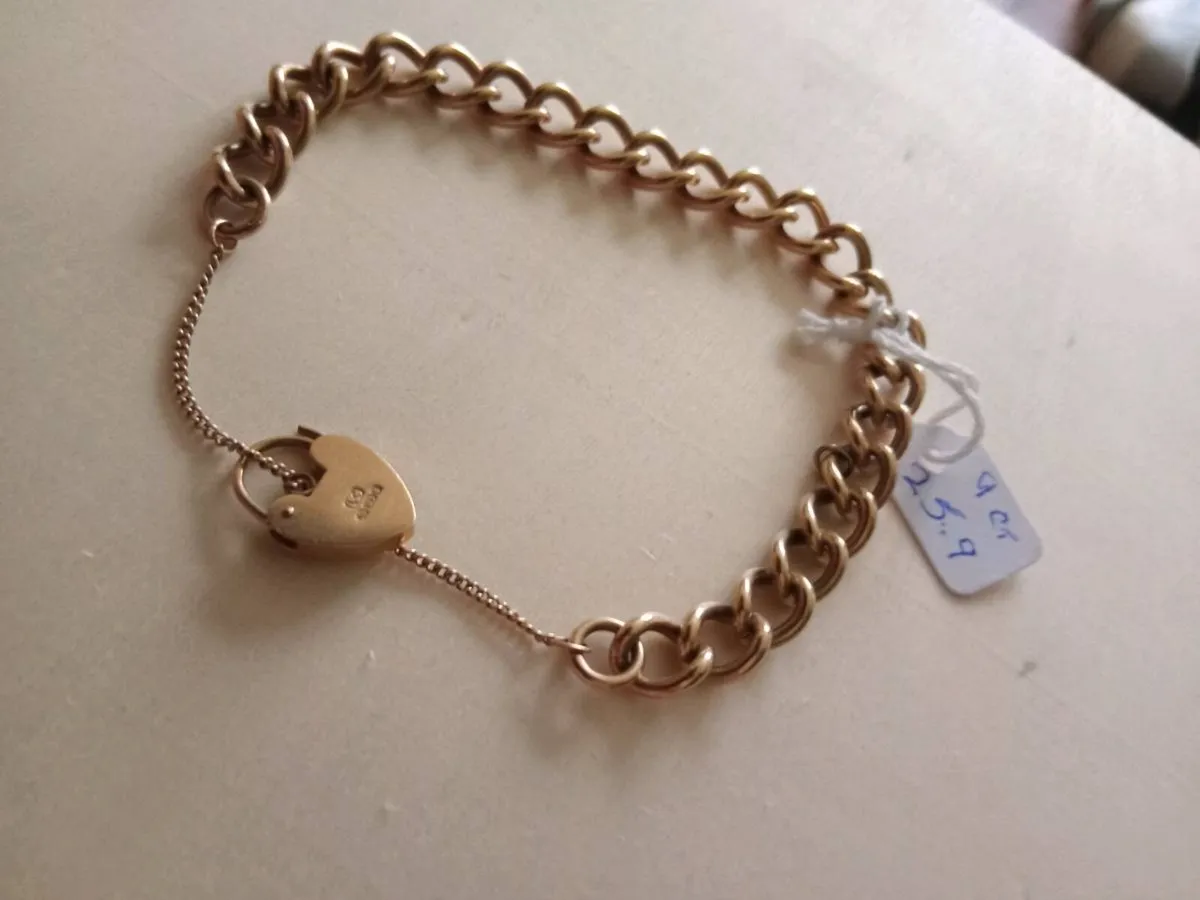 9ct gold curb bracelet 25.9gr - Image 3