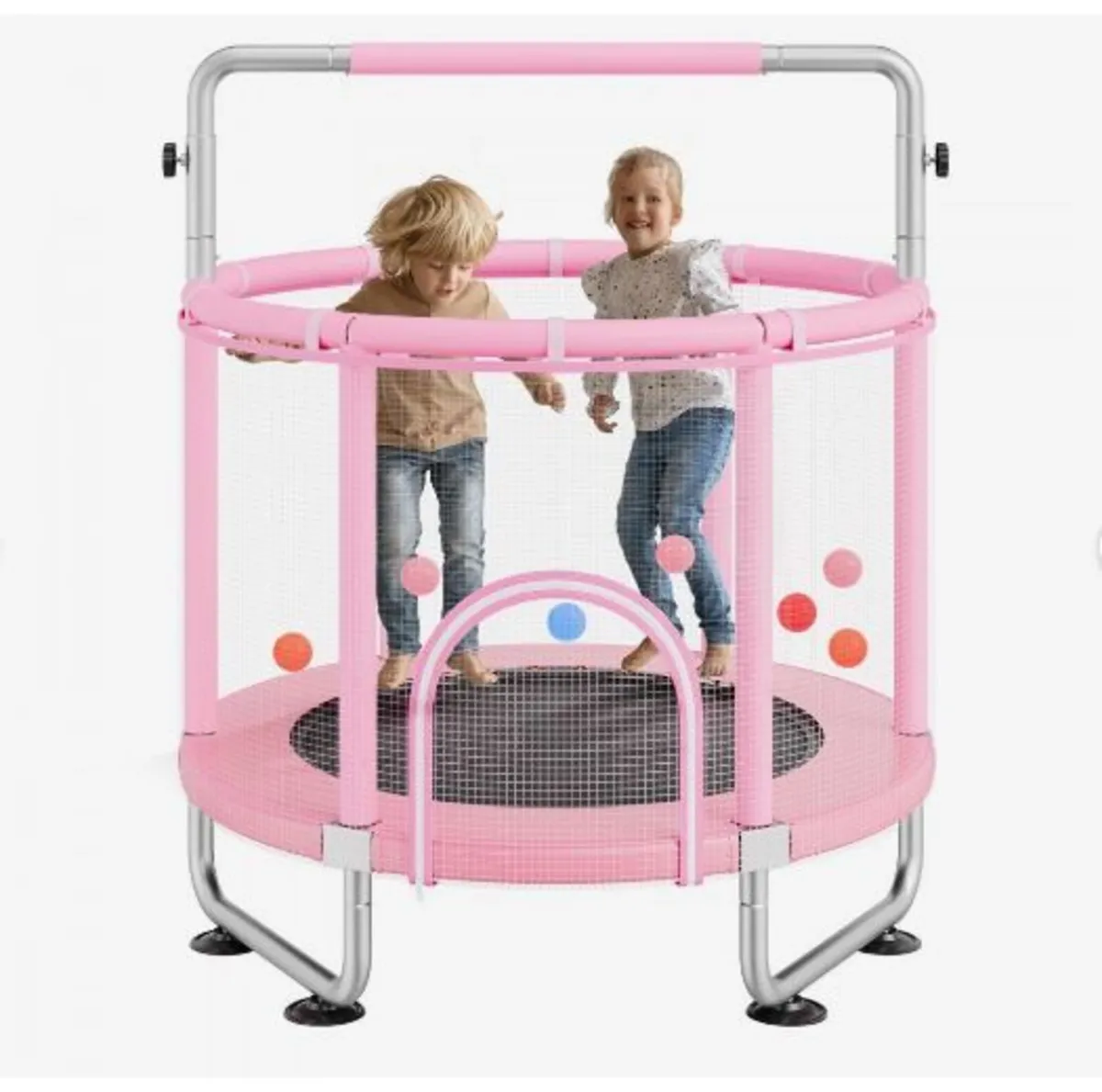 55" Kids Trampoline, 4.6FT Indoor Outdoor - Image 3