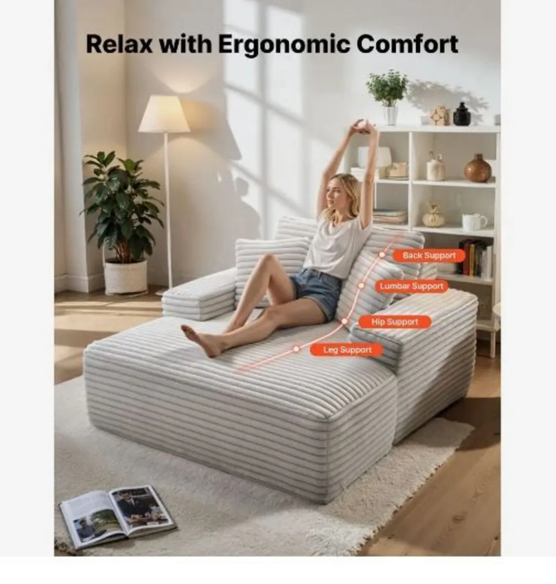 Chaise Lounge Chair, 1380 mm - Image 2