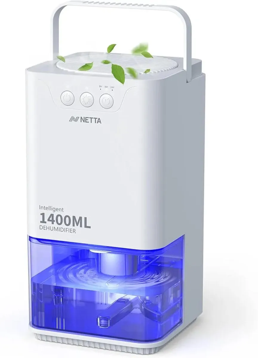Mini Dehumidifier for Home Damp - 1400ml Portable - Image 1