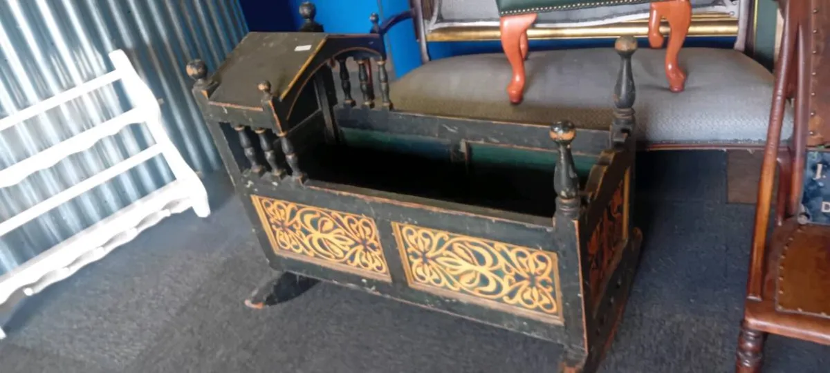 Antique Italian Rocking Crib