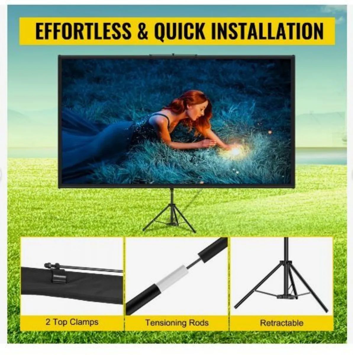 Tripod Projector Screen with Stand 100inch - Image 1