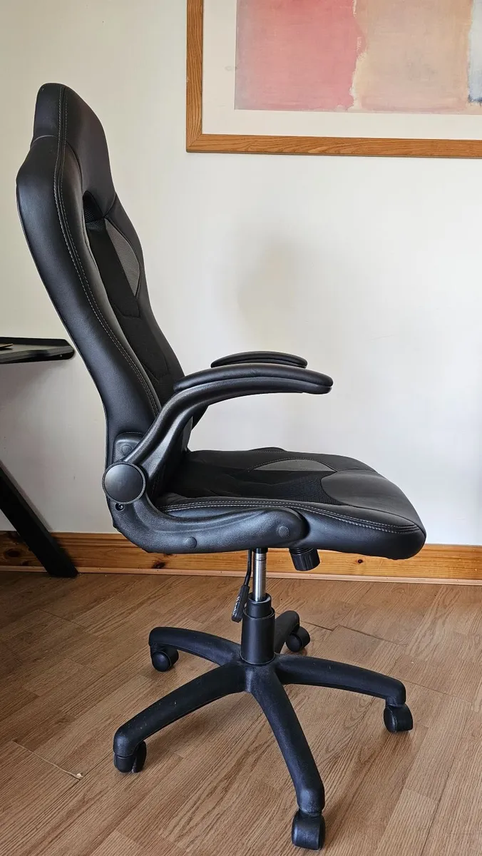 Sleek Black & Grey Ergonomic Office Chair - Image 2