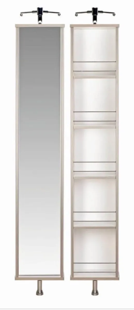 Bathroom Swivel Shelf and Mirror Unit