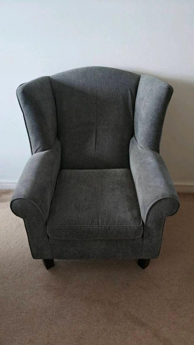Grey Wingback Armchair - €75 - Image 1