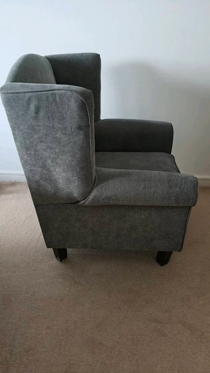 Grey Wingback Armchair - €75 - Image 3