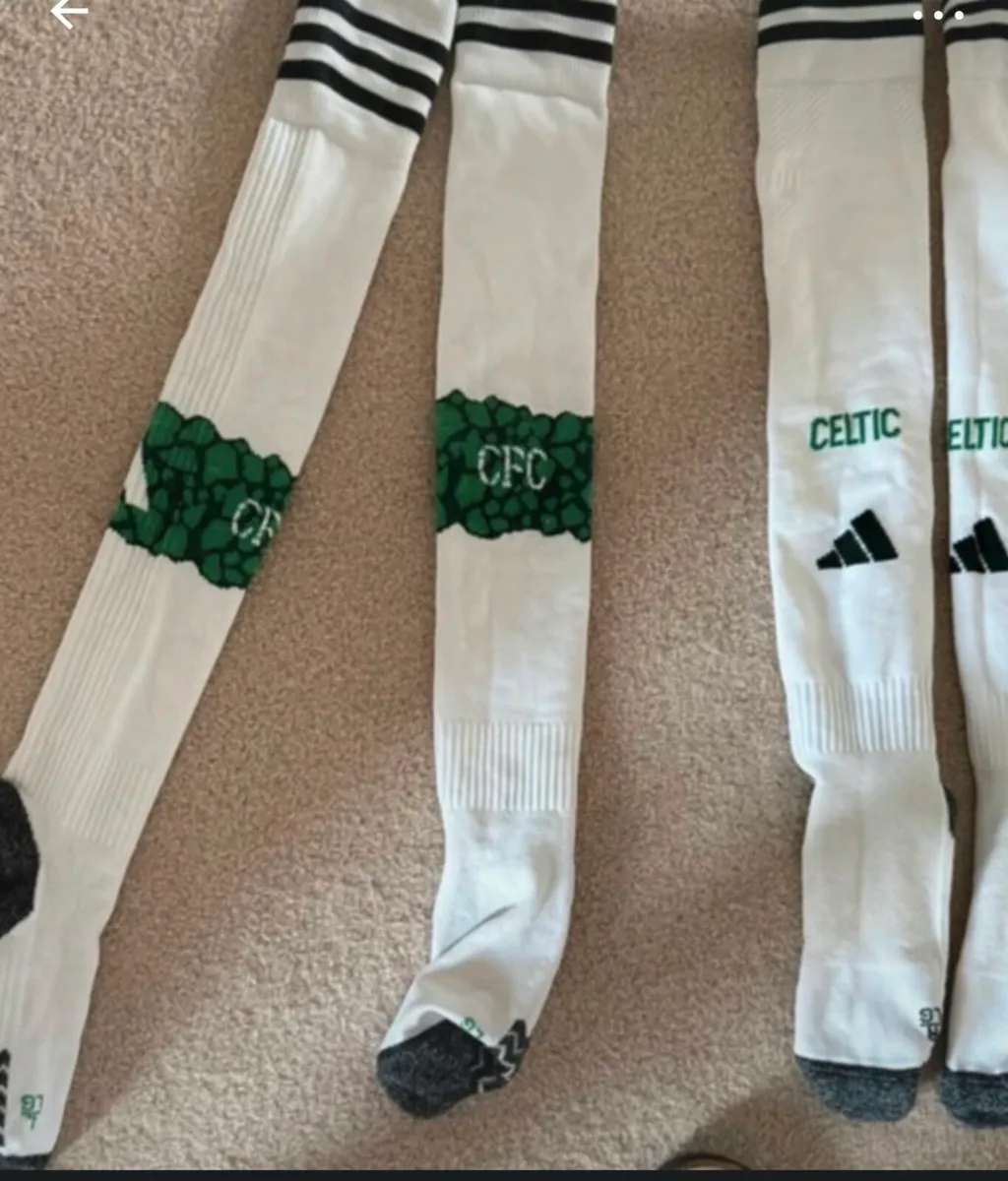 2 pairs brand new adidas Celtic socks - medium