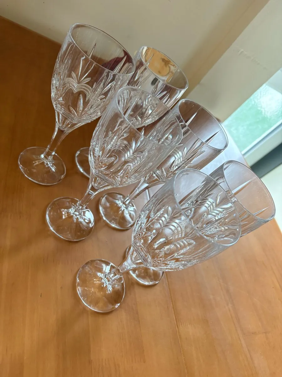 Galway crystal wine glasses - Image 2