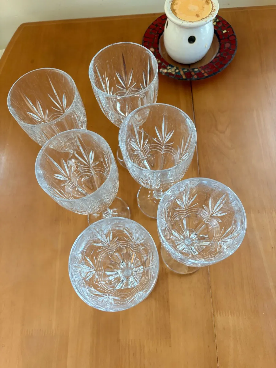 Galway crystal wine glasses - Image 4