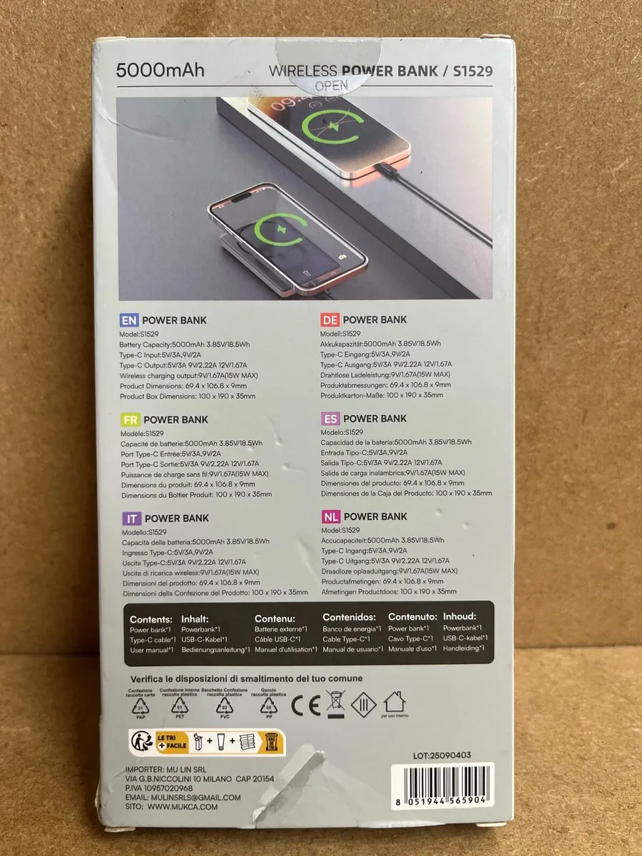 Wesdar wireless power bank 5000mAh - Image 2
