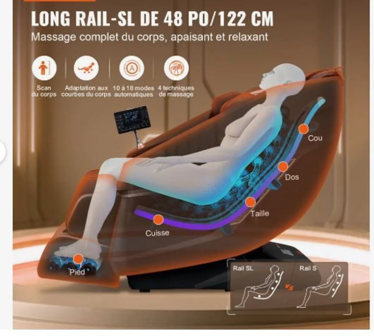 Full Body Massage Chair, SL-Track Zero Gravity - Image 4