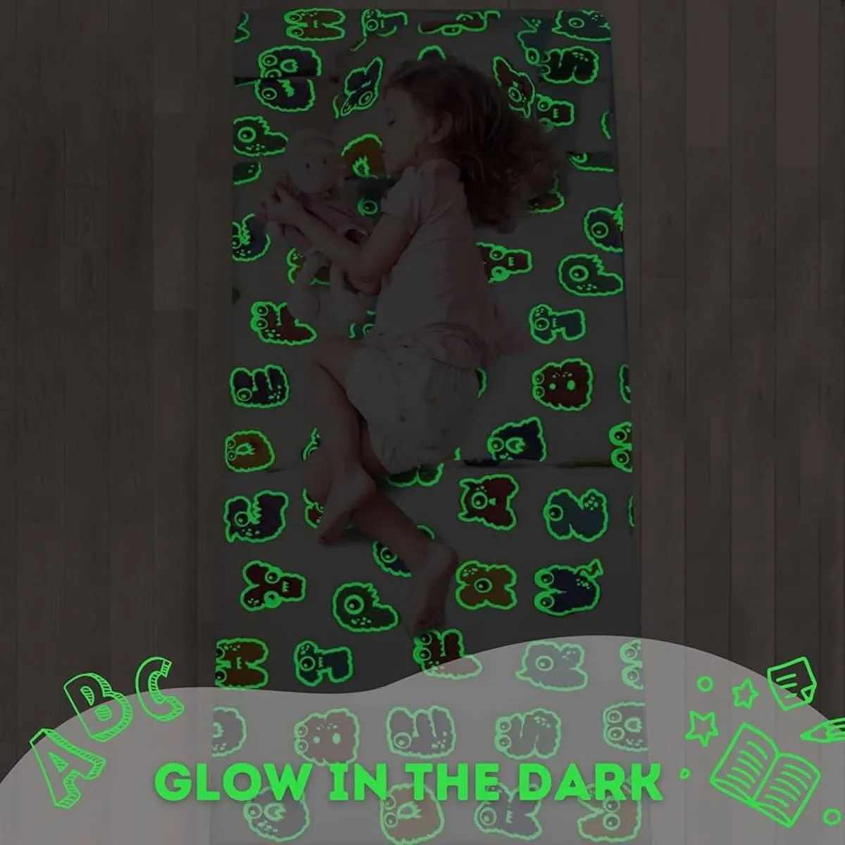 Kids Sofa Bed, Toddler Floor Mattress Glow in The - Image 2