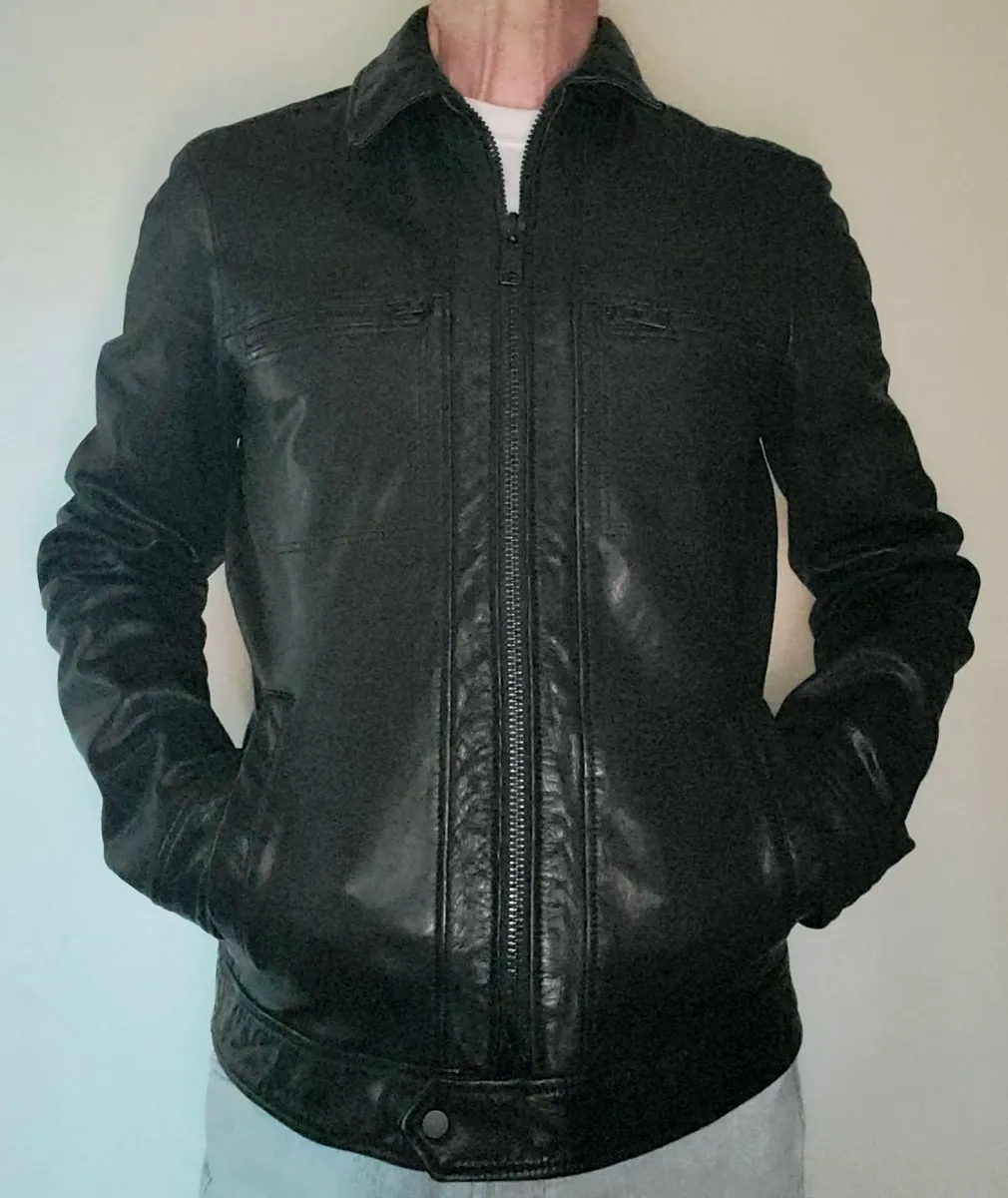 New....AllSaints Luck Black Leather Jacket - Image 2