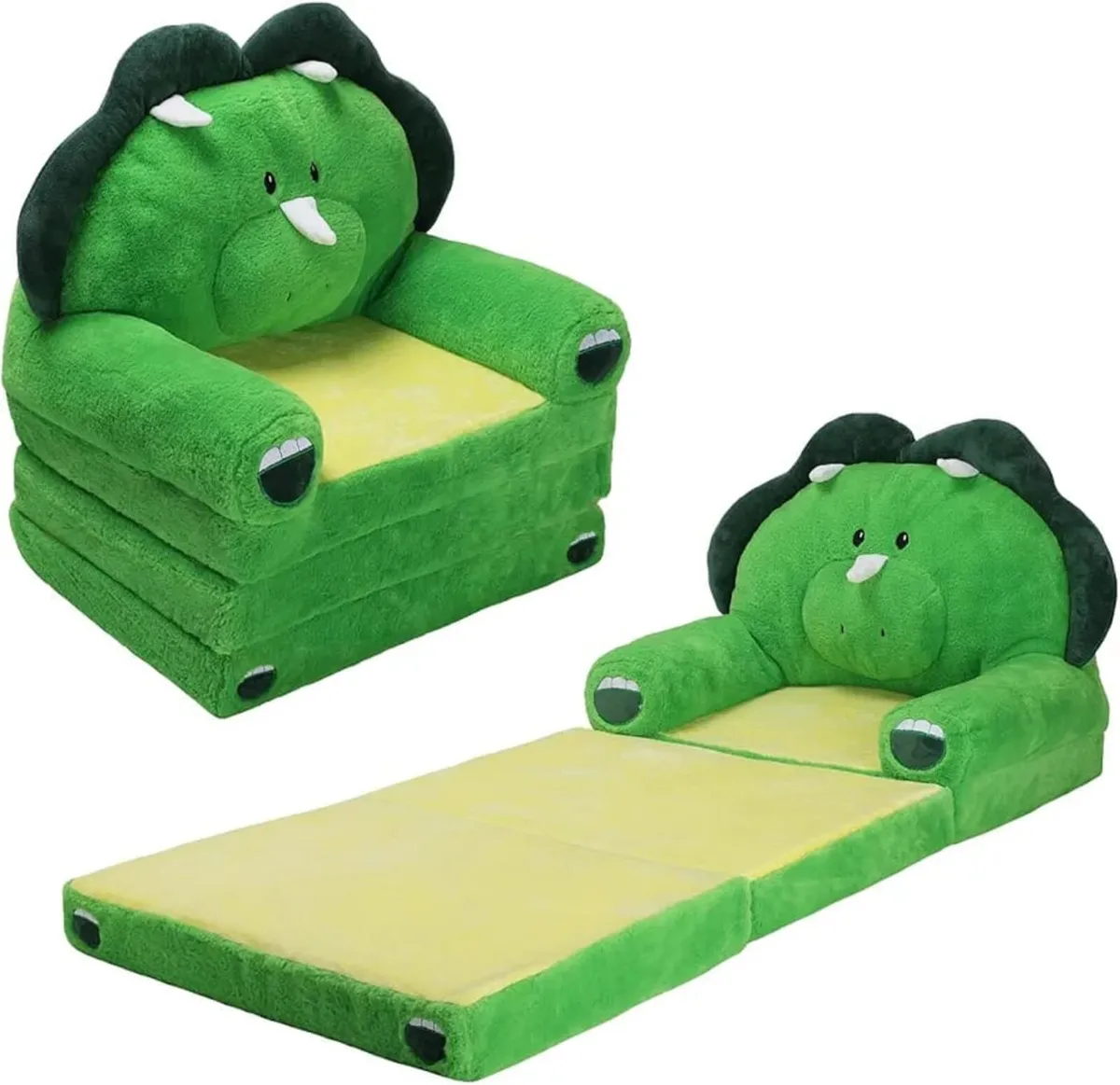 Dinosaur Foldable Kids Sofa,Toddler 2 in 1 Flip Op - Image 1