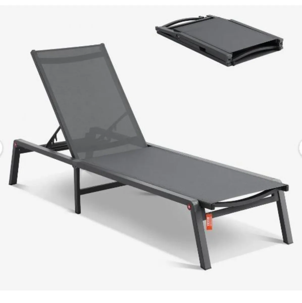 Chaise Lounge Chair Outdoor, Aluminum Patio - Image 1