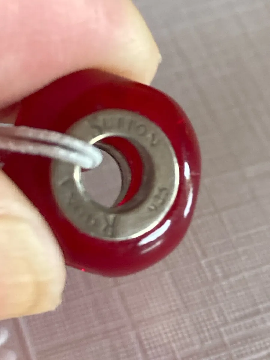Sterling Silver mount Marano glass charm - Image 4