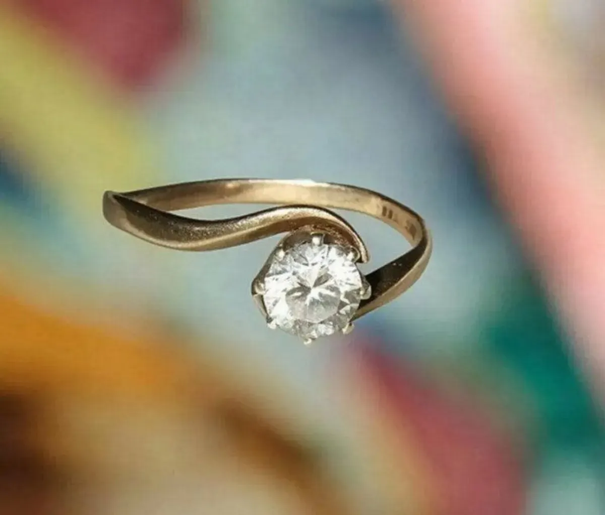 Vintage Hallmarked 14ct Gold Solitaire - Image 4