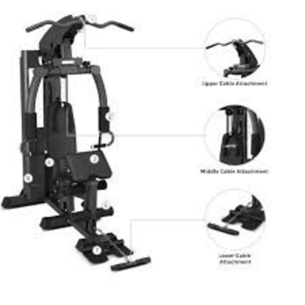 Home Gym Multi Station 73kg Weight Stack - Image 4