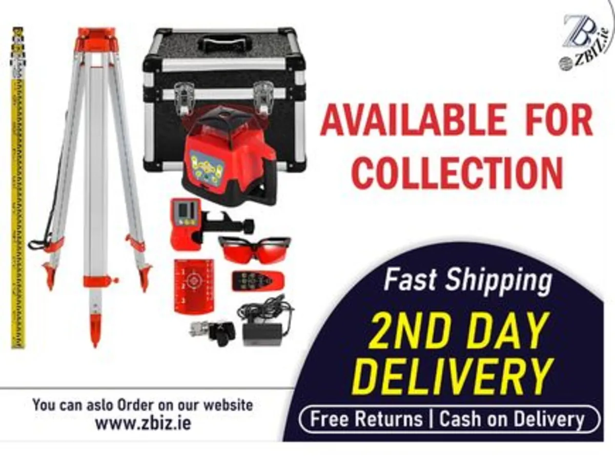 Rotary Laser Level 500m  Self Leveling with Tripod - Image 1
