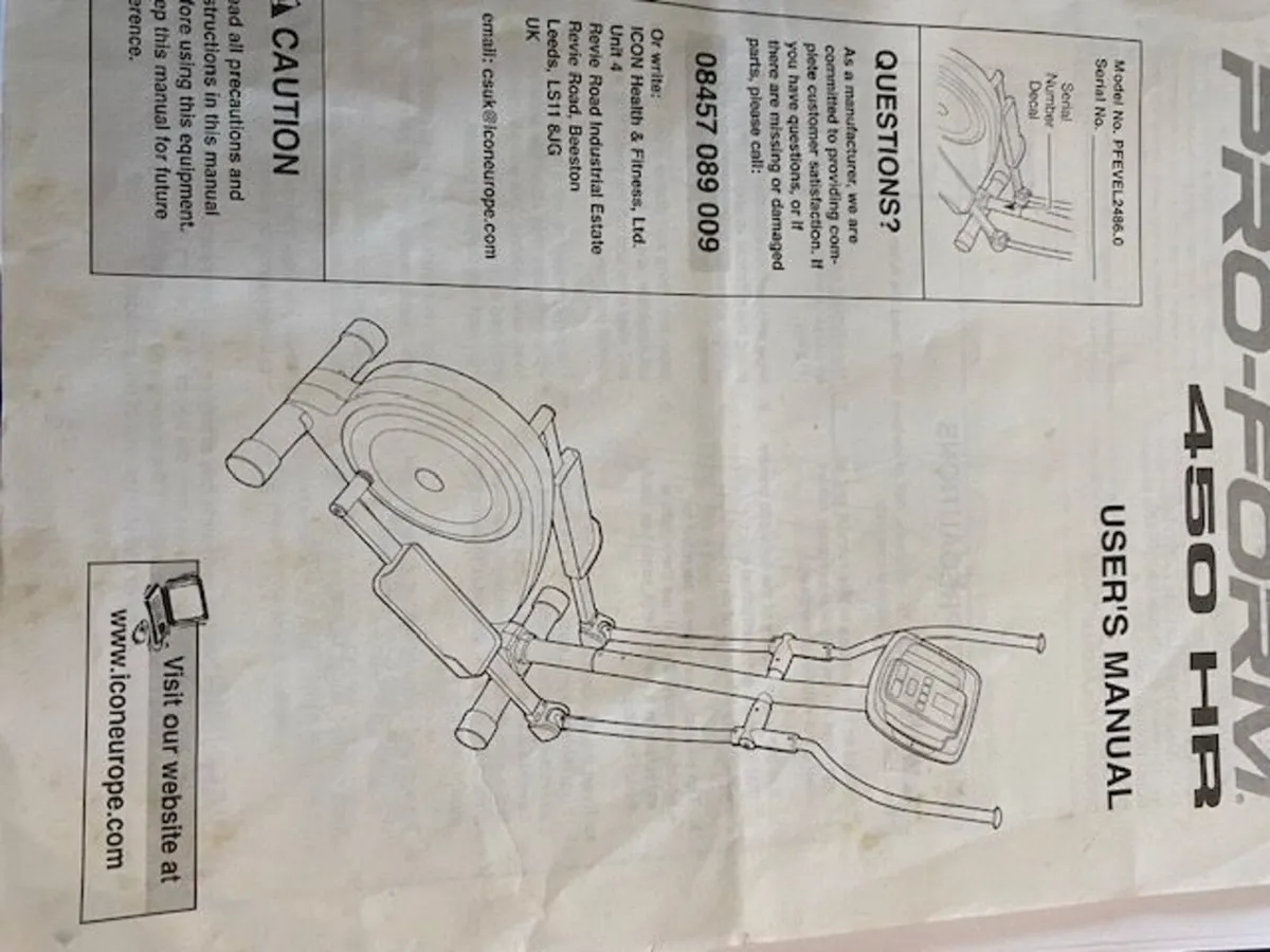 Pro-Form 450 HR Elliptical - Fully Working - Image 4