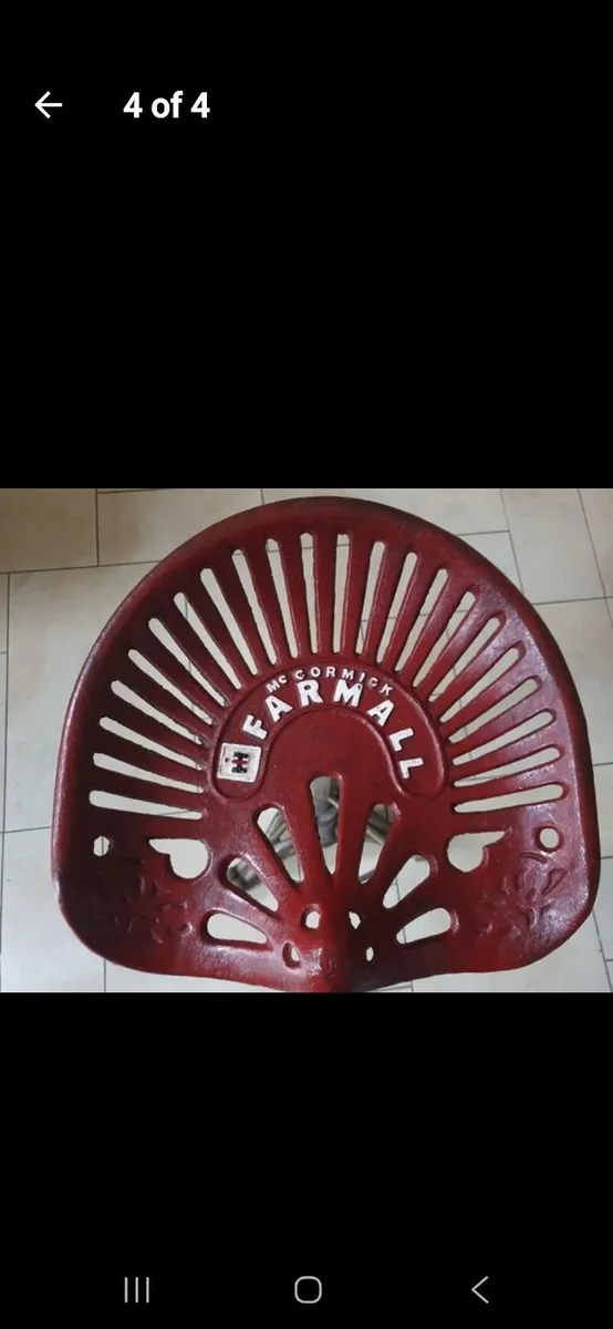 Tractor seat high stool red - Image 4