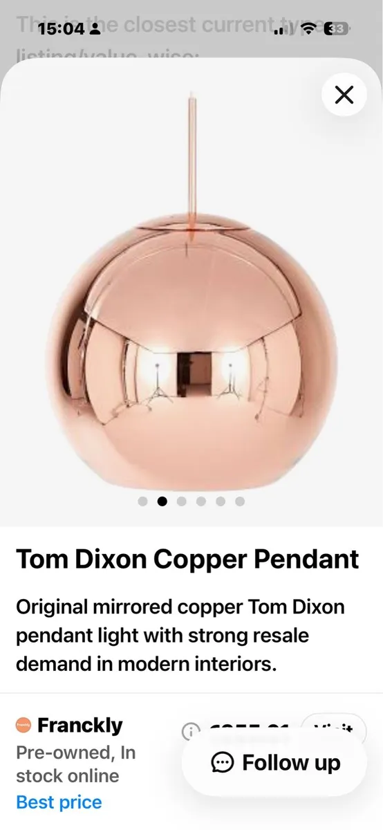 Pendant light (Tom Dixon) - Image 3