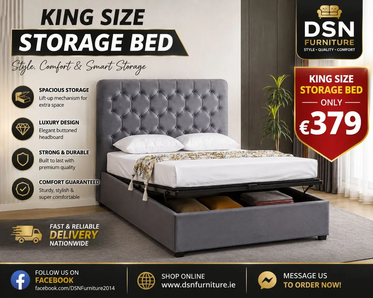 king size storage bed