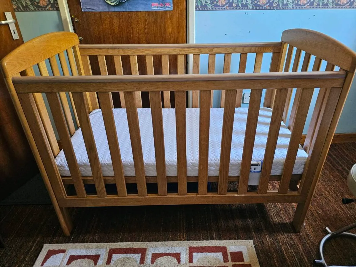 Mamas & Papas Solid Oak Framed Cot - Image 1