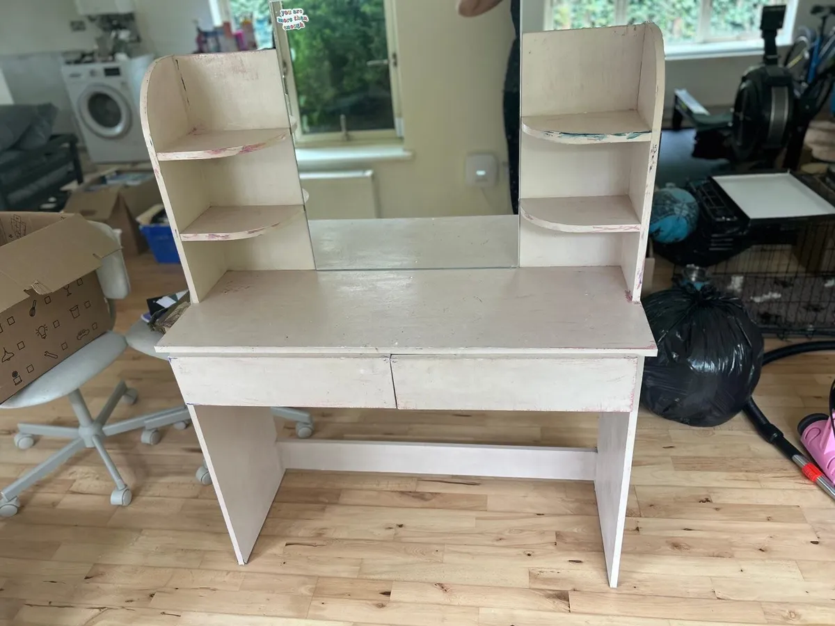 Vintage Distressed Make Up Table - Image 1