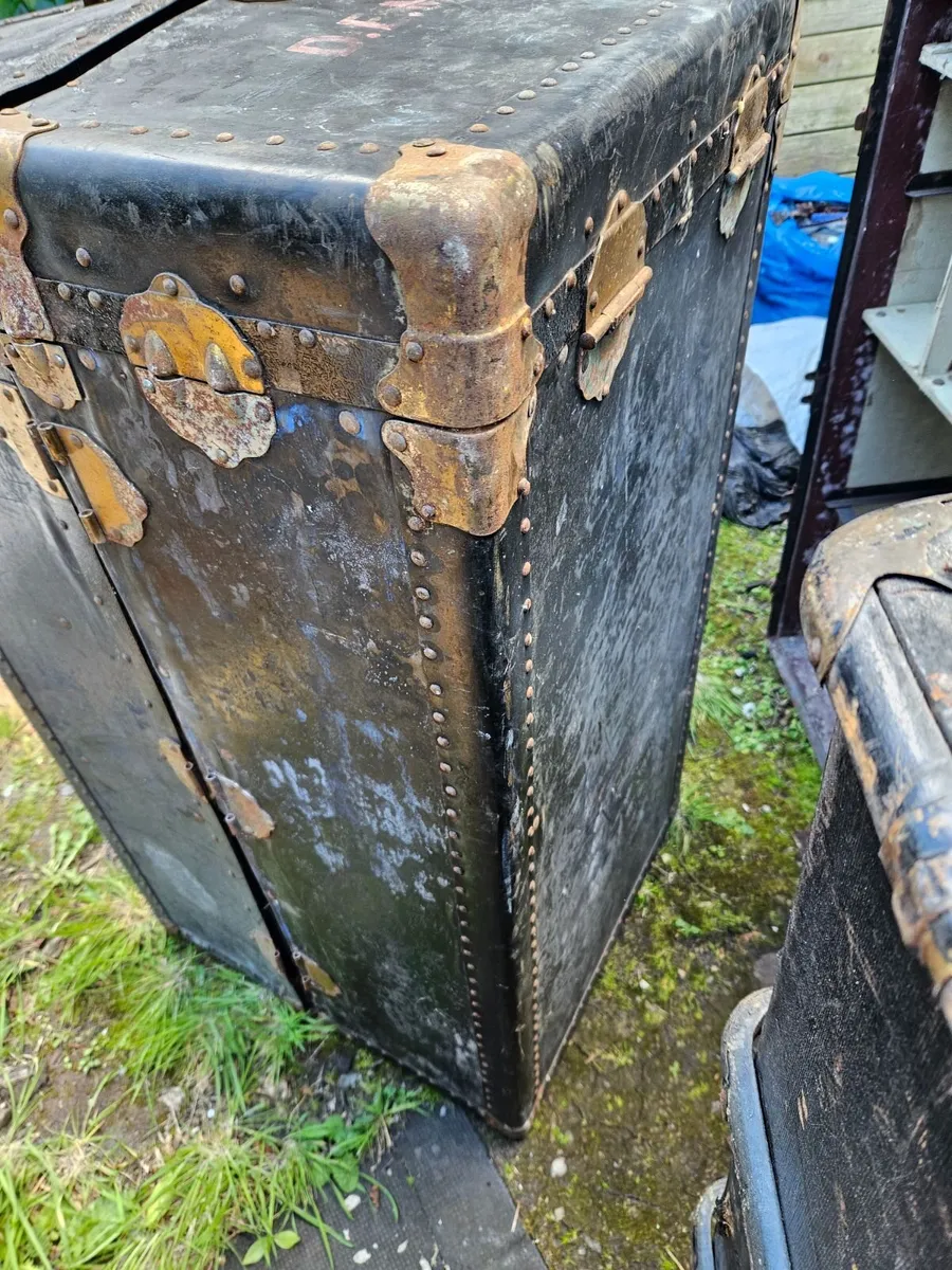 Vintage Antique Steam Theatre Trunk - Image 1