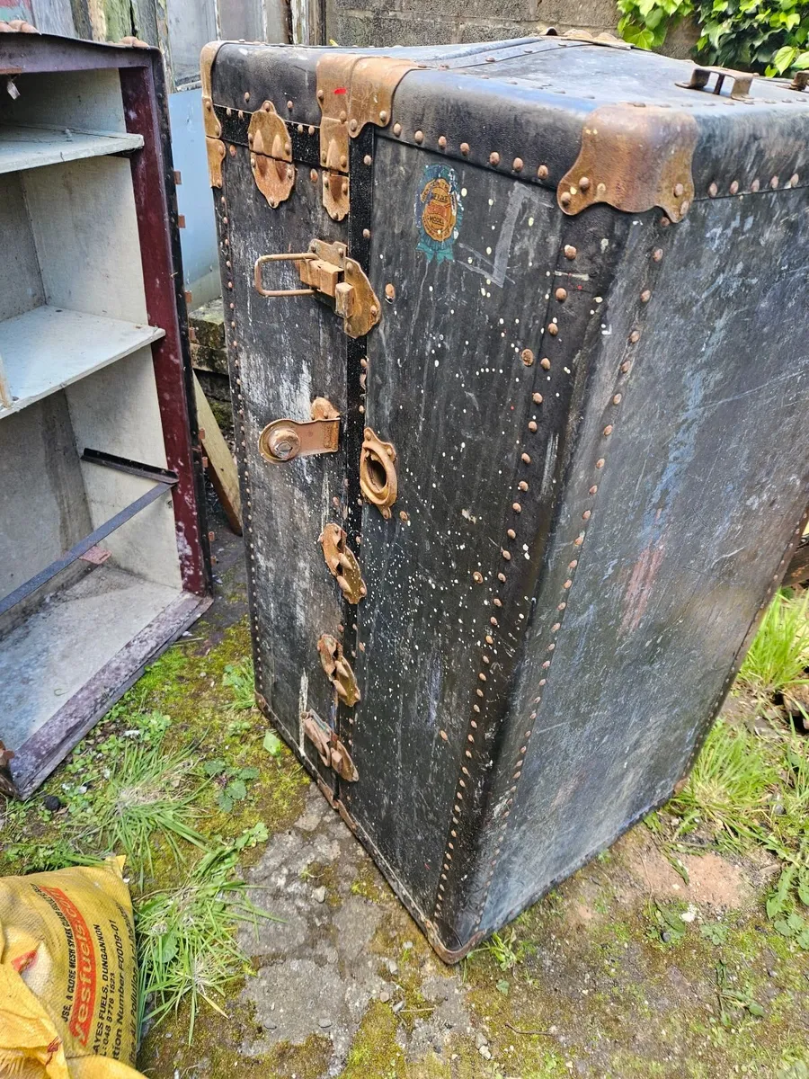 Vintage Antique Steam Theatre Trunk - Image 3