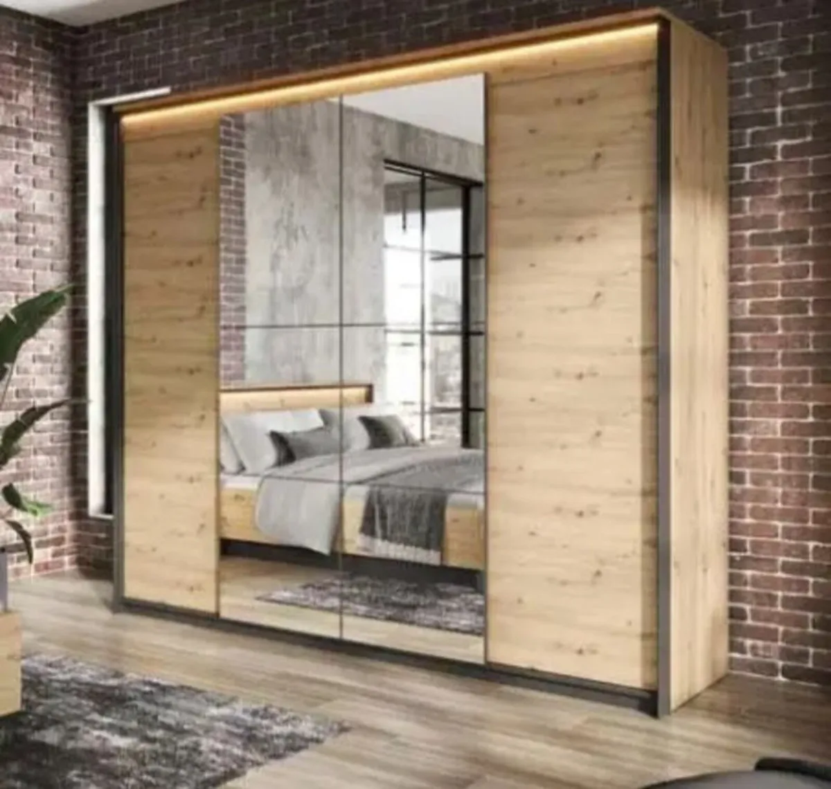 Quant 4 Door Wardrobe (LED Included) - Image 3