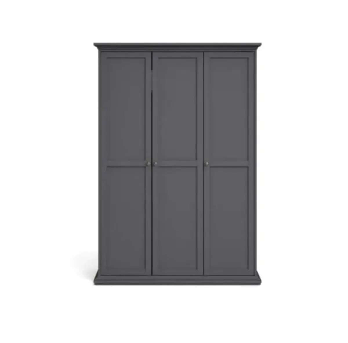 Paris 3 Door Wardrobe Grey - Image 2