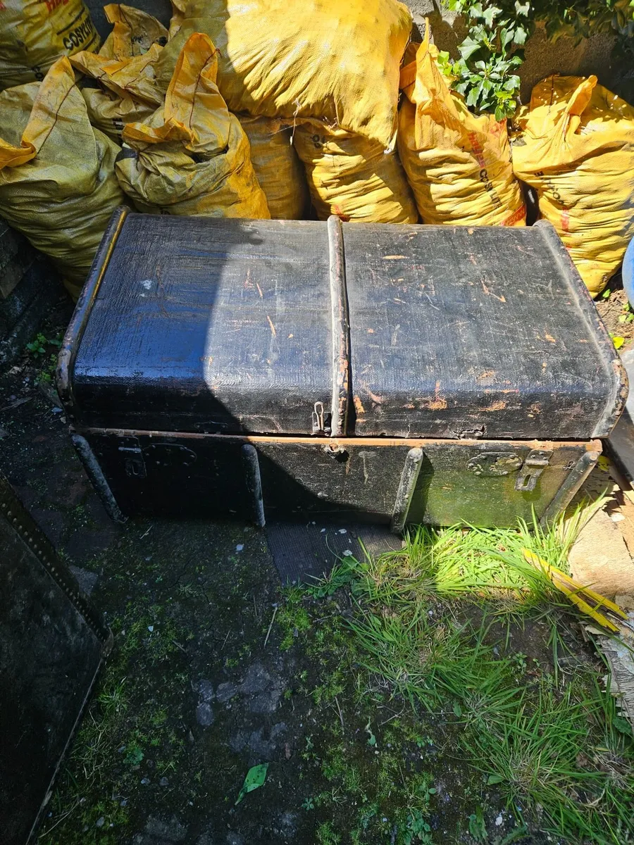 Vintage Antique Steamer Theatre Trunk - Image 1