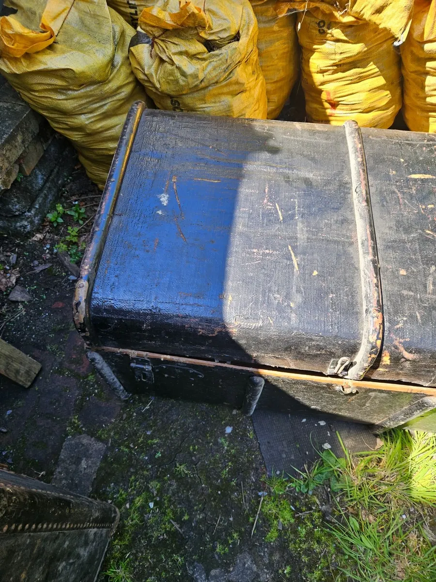 Vintage Antique Steamer Theatre Trunk - Image 2