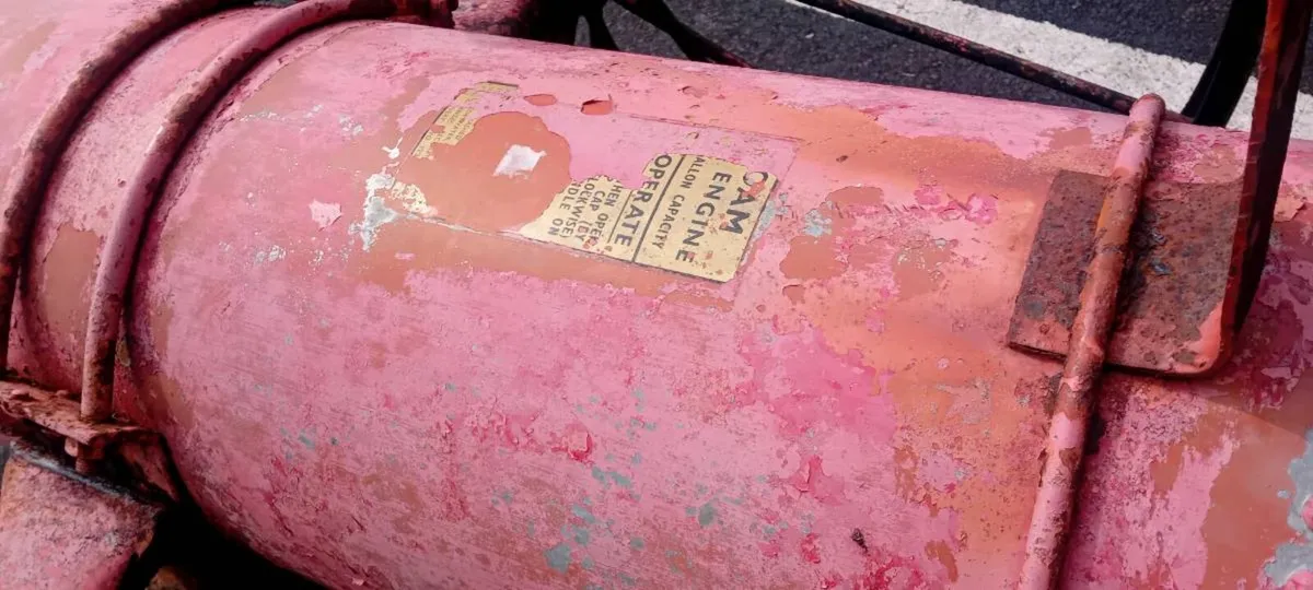 Large Antique Fire Extinguisher Cart - Image 4