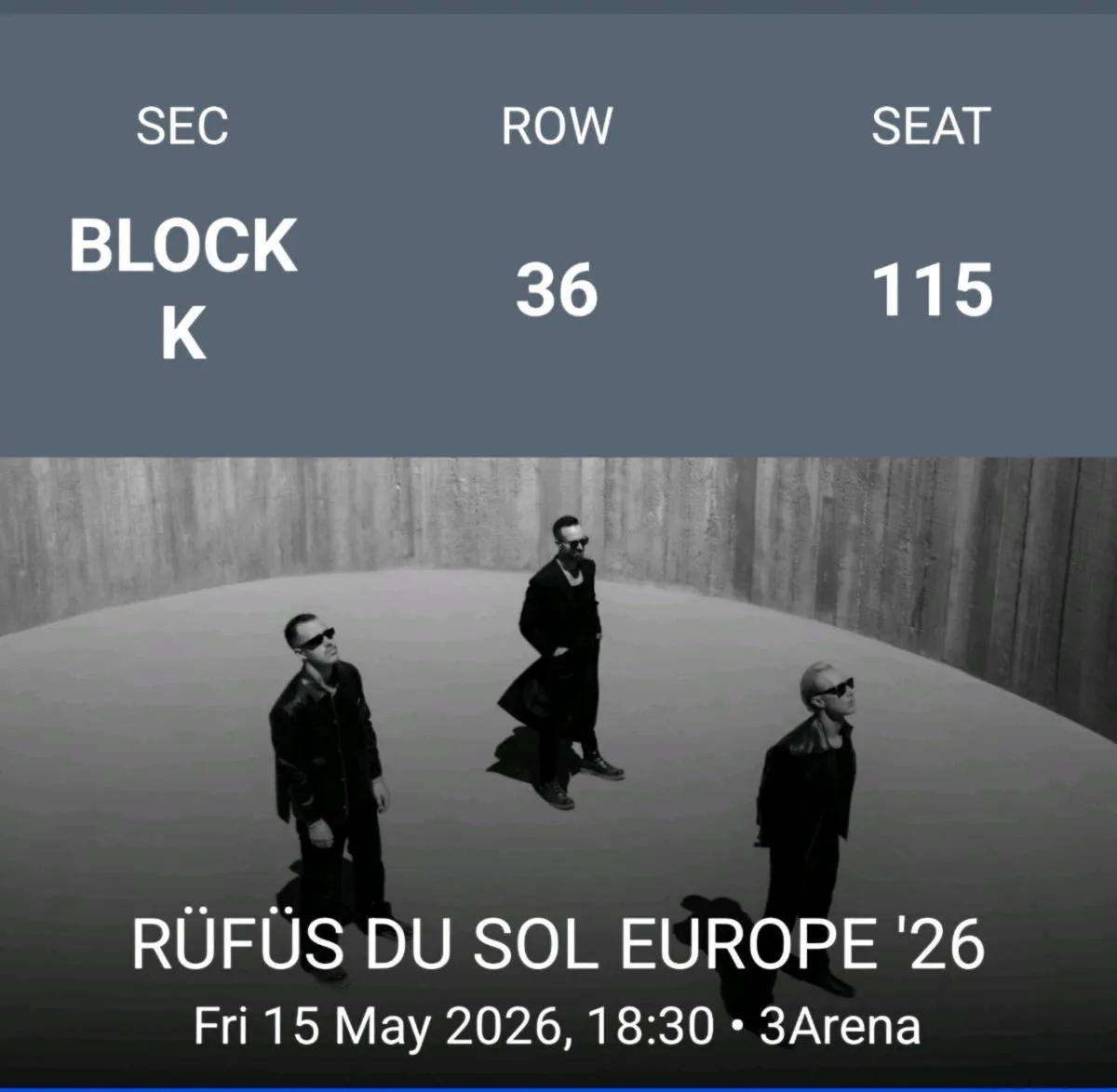 Rufus Du Sol Seated Tickets - Image 3