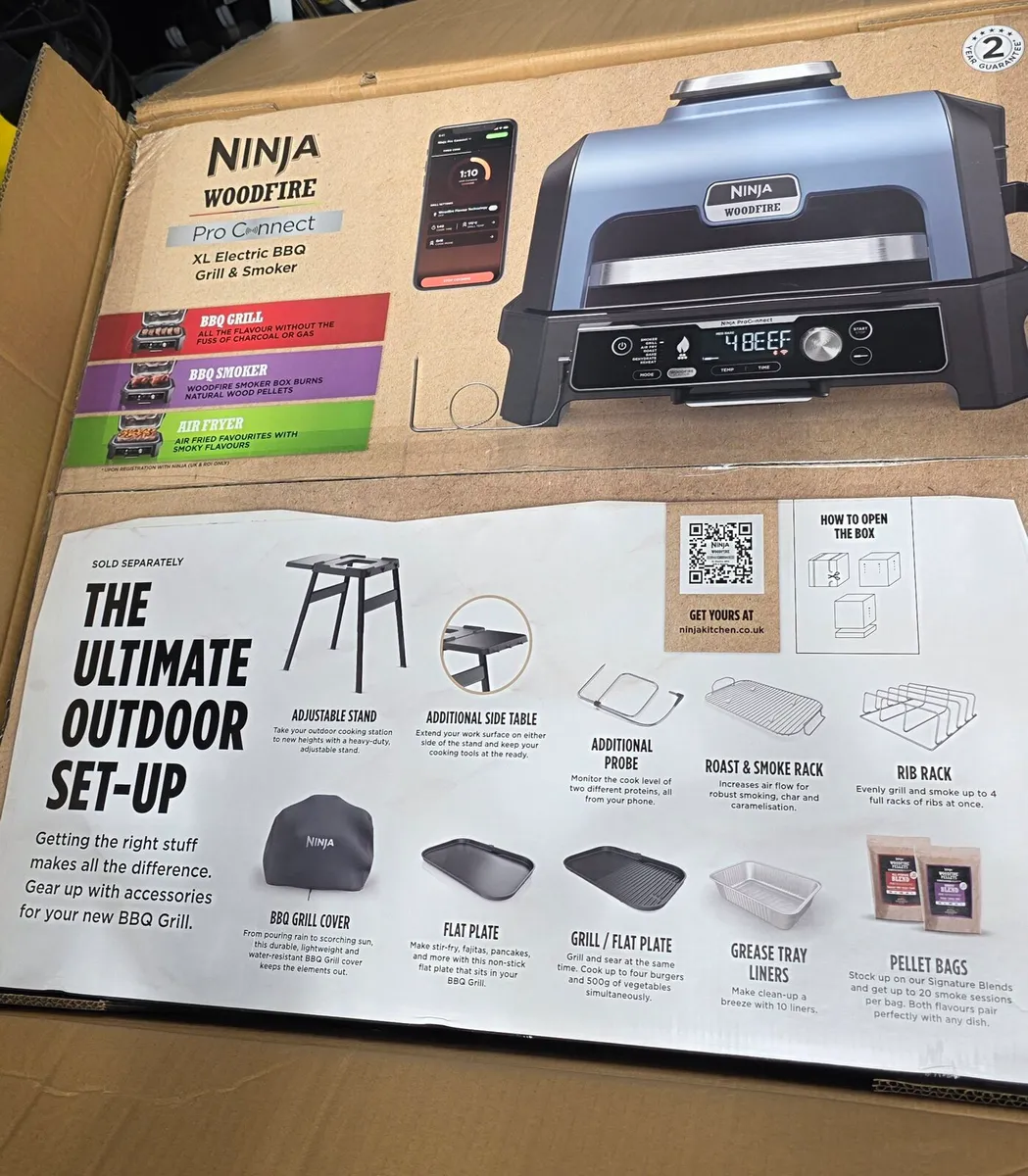 Ninja Woodfire Pro Connect XL Electric BBQ