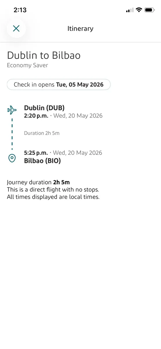 Return flight to Bilbao and match tickets - Image 2