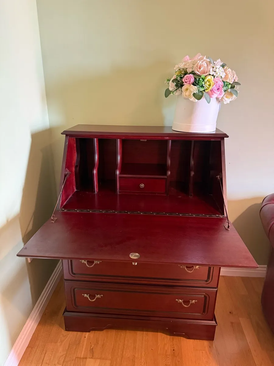 mahogany bureau/writing desk - Image 3