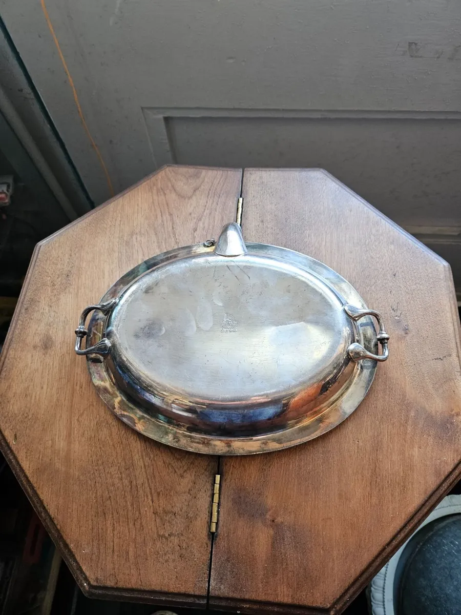 Vintage Silver Plated Hot Plate - Image 3