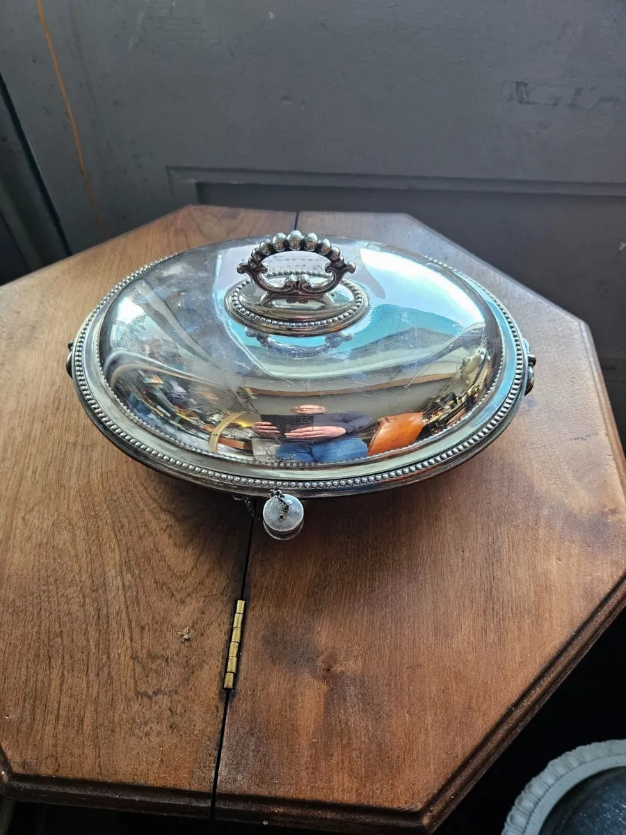 Vintage Silver Plated Hot Plate - Image 1