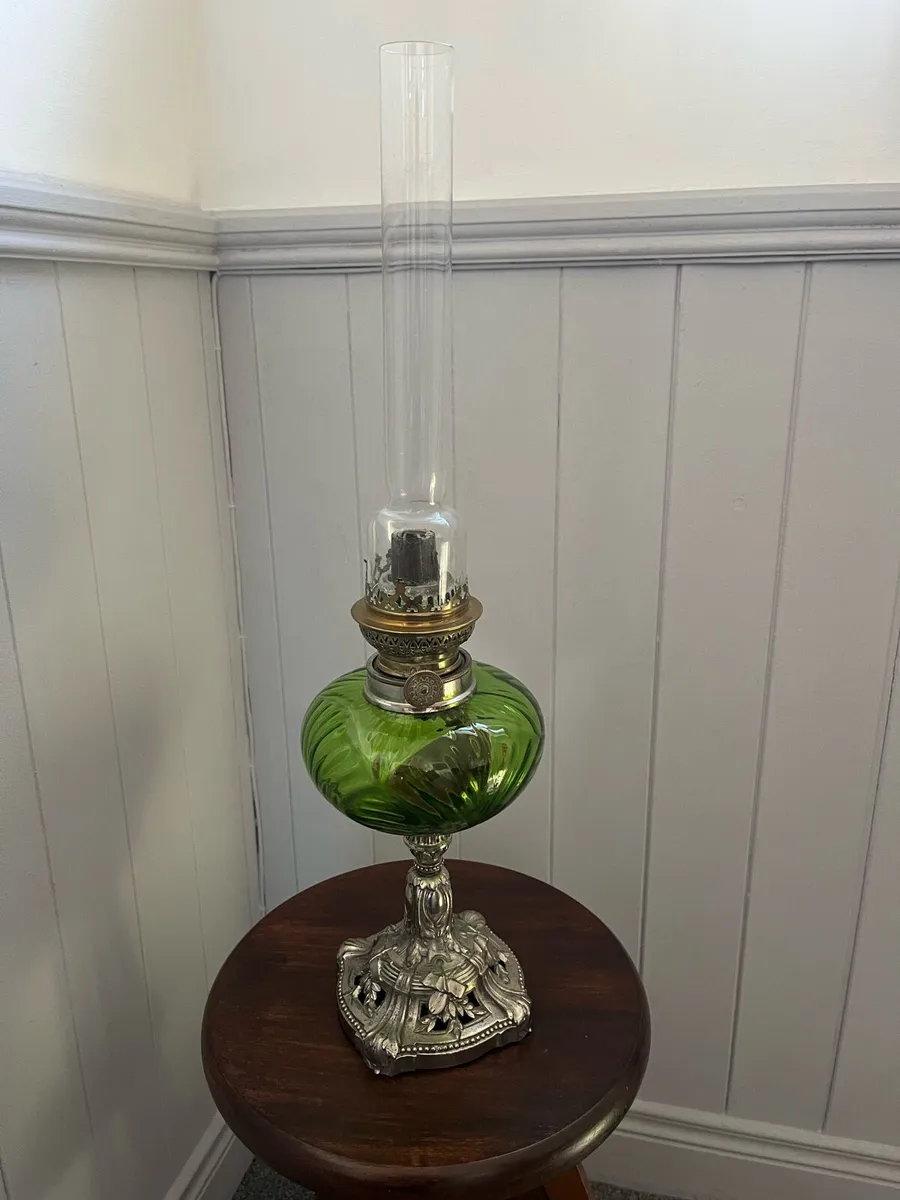 Vintage French Oil Lamp - Image 1