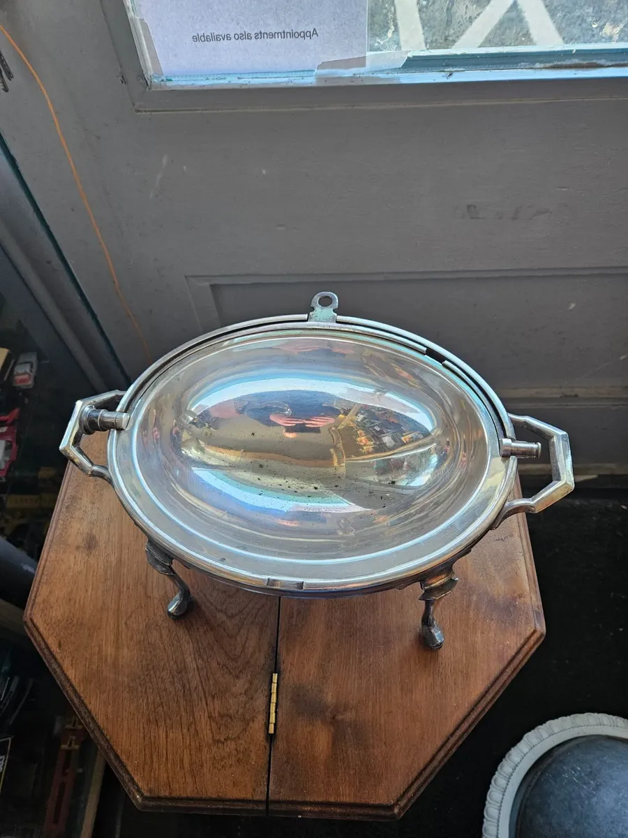 Vintage Silver Plated Hot Plate - Image 2