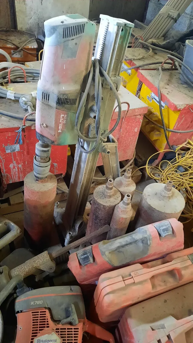 Electric Hilti- Concrete Core Machine- & x 5 Bits