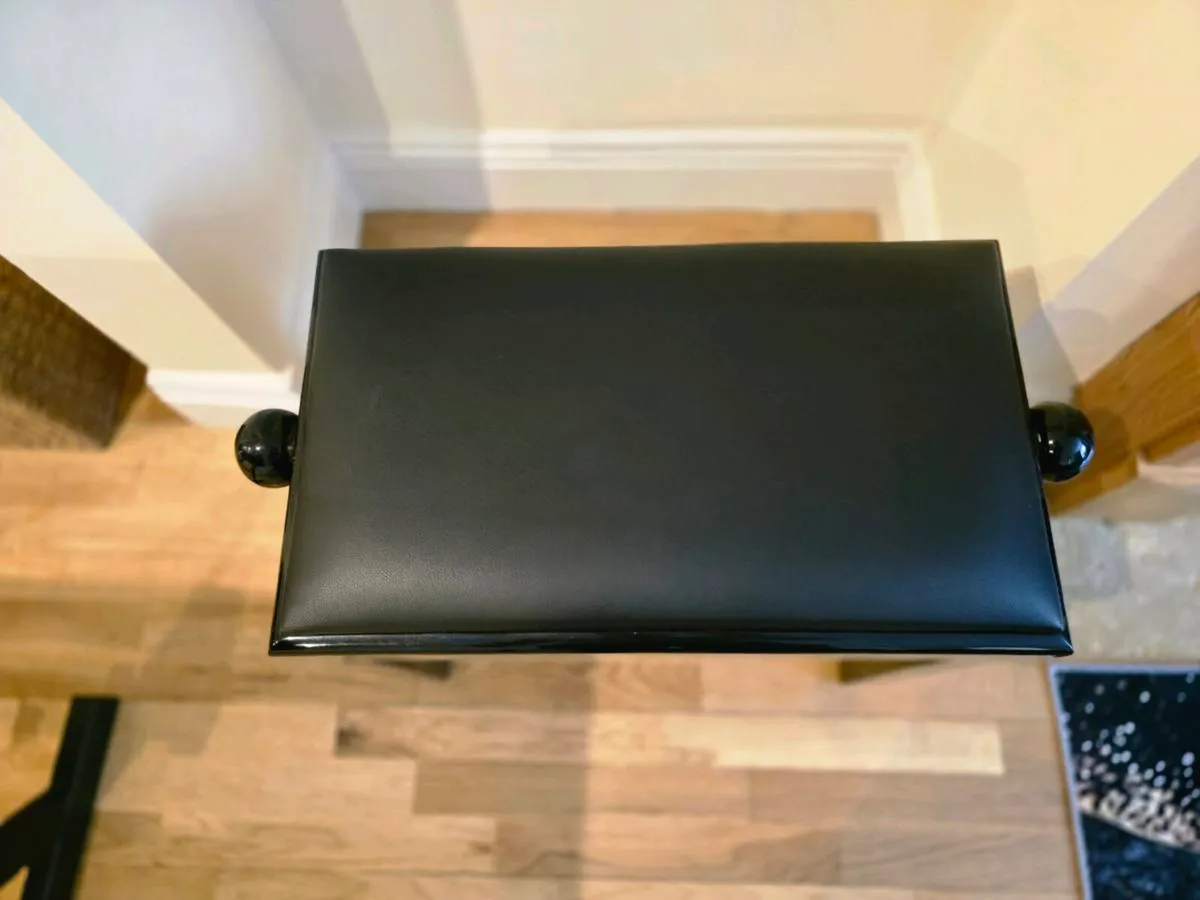 Adjustable Piano Bench - Black - Excellent Conditi - Image 2