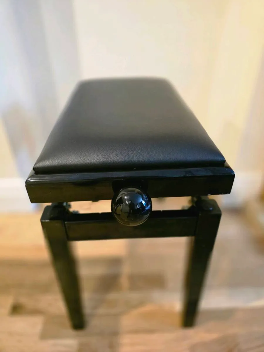 Adjustable Piano Bench - Black - Excellent Conditi - Image 4