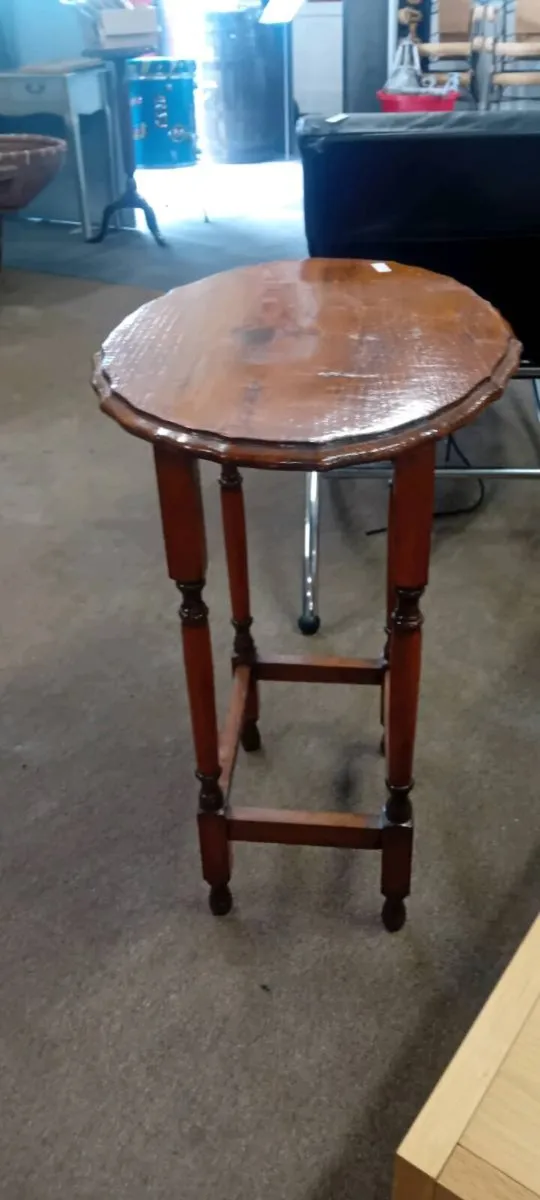 Antique Solid Oak Plant Table