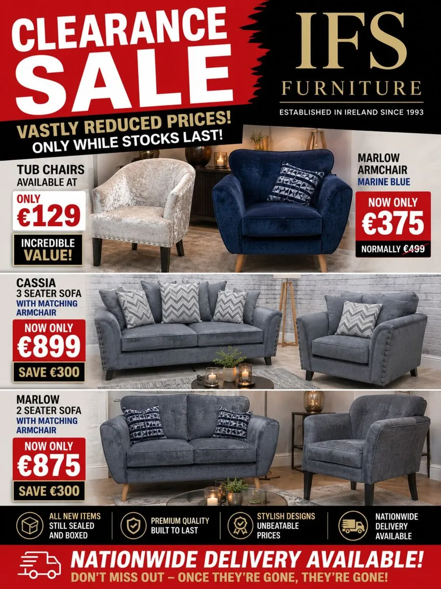 🔥 MASSIVE SOFA & ARMCHAIR CLEARANCE SALE –IFS - Image 4